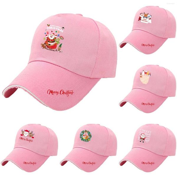 Caps de bola Capfe -de -cabeça Hat Hat Men and Women Baseball Cap Moda Tendência desenho animado de Natal fofo de Natal confortável para racks para