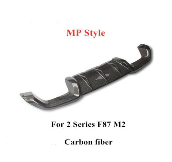 MPV tarzı gövde kitleri gerçek karbon fiber parlak siyah otomatik araba arka dudak 2 seri f87 m2 tampon difüzörü 6076493