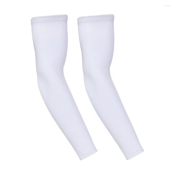 Ginocchiere Cool Fishing Arm Sleeves Uomo Outdoor Ice Silk Protezione solare Scaldini per lo sport Running Basketball