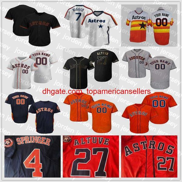 Maglie da baseball personalizzate Jersey Jose Altuve Alex Bregman Carlos Correa Yordan Alvarez Justin Verlander Zack Greinke Yuli