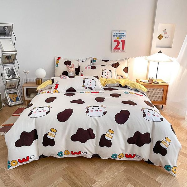Bedding conjuntos de camas capa de colcha de estilo nórdico de quatro peças de lavagem de linho de cama vermelha de cama de linho de linho de linho de linho de três peças