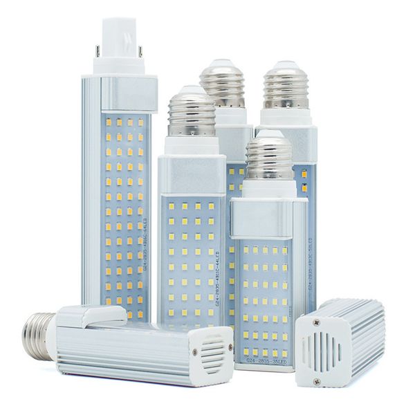 E26 G24 2-polige LED-Leuchtmittel, PL-Lampe, 12 W, 9 W, 5 W, drehbarer G24D-Sockel, LED-Leuchtmittel, warmweiß, kaltweiß, für Einbau-Downlights zur Oberflächenmontage von Oemled