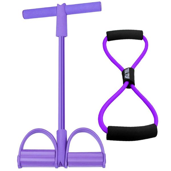 Fasce di resistenza Set Yoga Rally Pedal Puller Esercizio Attrezzature per il fitness Addominale Ginnico Attrezzo sportivo Famiglia Sit-up Trainer con A