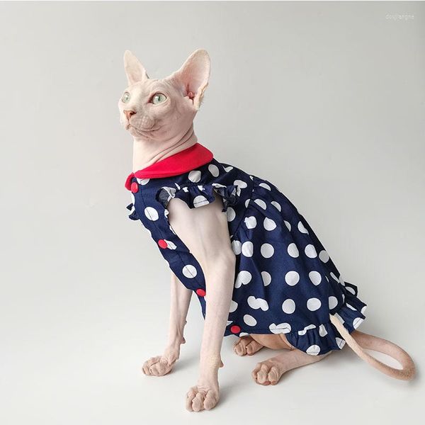 Costumi per gatti WMXZ Sphynx Hairless Decor Accessori Vestiti Pet Summer Doll Neck Princess Skirt Girls Cool Kitty Dog Cute Lovely Costume