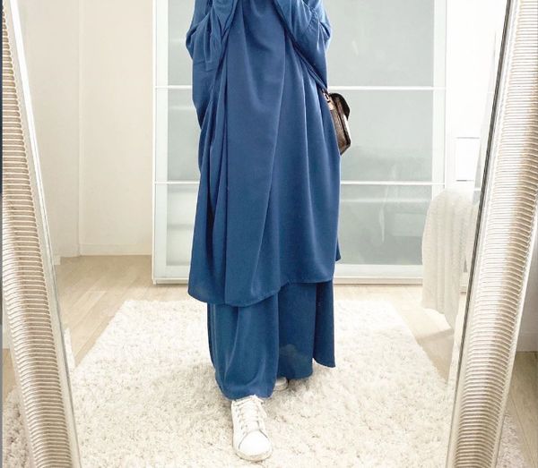 Vestuário Etosell Étnico Modest Mulheres Com Capuz Muçulmano Hijab Vestido Eid Oração Vestuário Jilbab Abaya Long Khimar Cobertura Completa Ramadan Vestido Abayas Conjunto Islâmico de 2 324