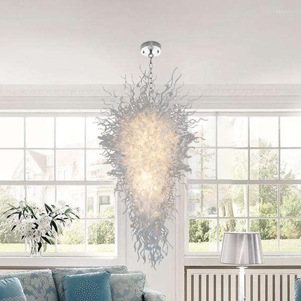 Avizeler büyük üfleme cam modern asılı ışıklar lambalar ev oturma odası dekorasyon