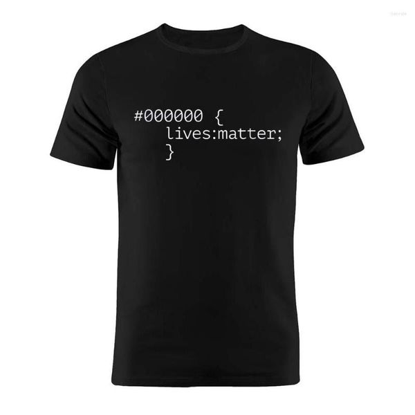 Мужские рубашки для рубашки хлопковой рубашка Black Lives Matter Mage Programmer Developer Silhouette