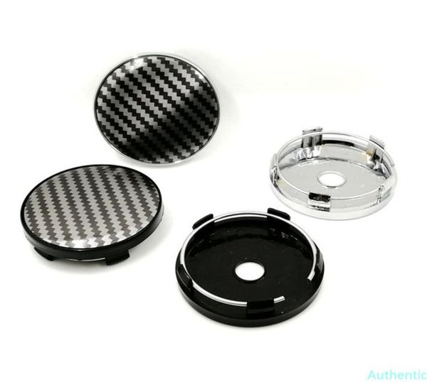 4 stücke 60mm Auto Rad Mitte Kappe Felgen Nabe Carbon Fiber Design 55mm Universal Auto Styling Räder Abdeckung caps3433093