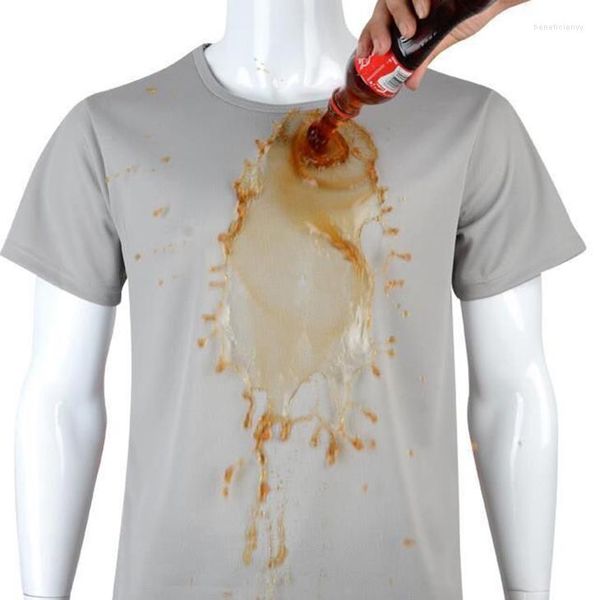 Camisetas masculinas Anti-Dirty Homens impermeável camisa Hidrofóbica Plano à prova de manchas respiráveis ​​Anti-Souling Rápido Top de manga curta de manga curta Camiseta