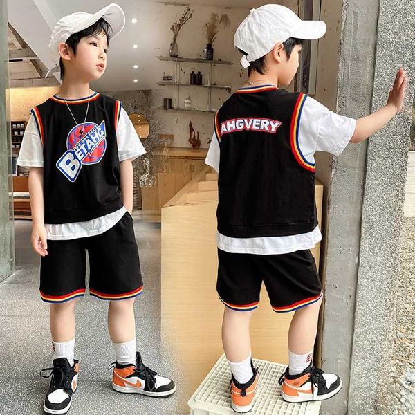 Детская спортивная баскетбольная одежда PCSSet Summer Baby Boy Sets Sets Boys Compet Костюма для футболки на год на год