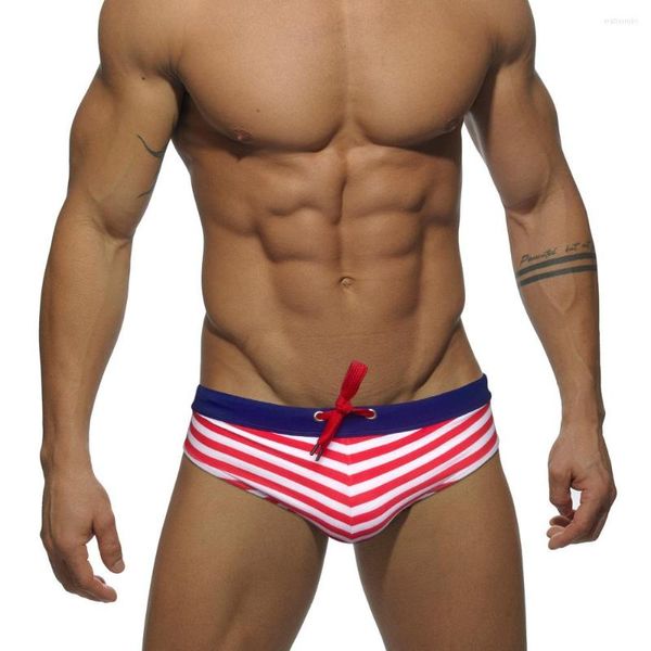 Roupas de banho masculinas com estampa de maiô masculino de roupas de praia de roupas de praia de roupas de banho rápida seco masculino pessoa corajosa Swim Wear Summer Low Swimsuits 2023