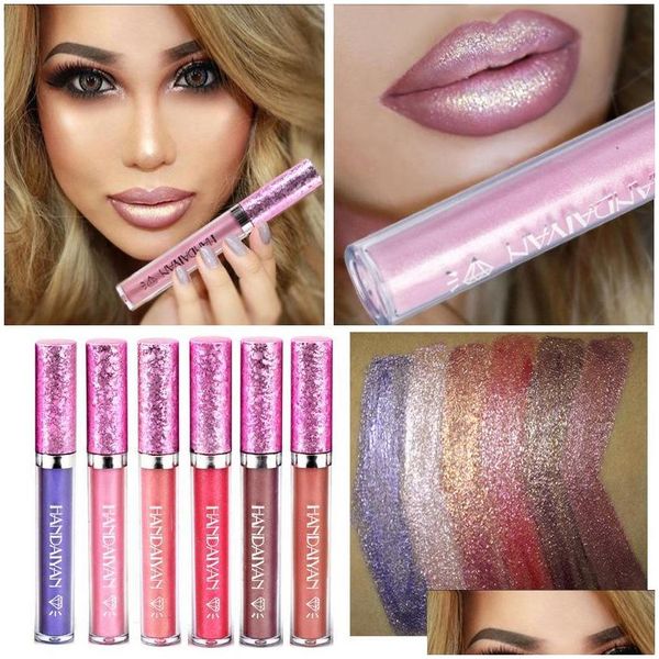 Lip Gloss Diamond Pearl Lipstick Veet Matte longlasting hidratante batons líquidos Líquidos de maquiagem de copo antiadere