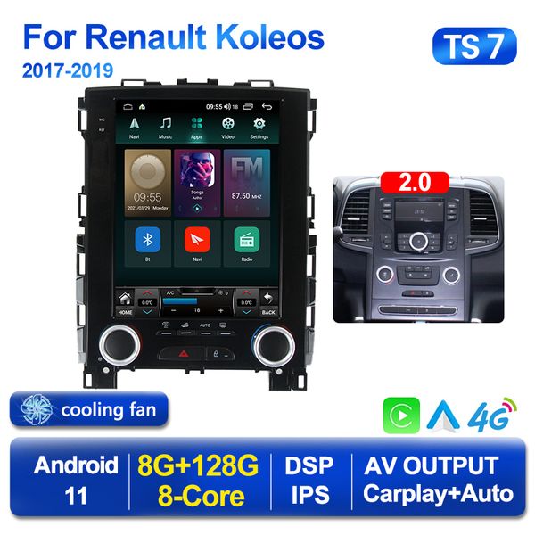 Android 11 jogador Tesla vertical Screen Car DVD GPS Radio Navigation for Renault Megane 4 Samsung Koleos Talisman 2017-2019