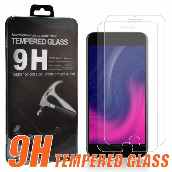 Protezione dello schermo per Samsung A20 A50 A70 A80 A20E S10E Moto G7 Power Z4 LG Stylo 5 Google Pixel 3A XL Protezione in vetro temperato con scatola