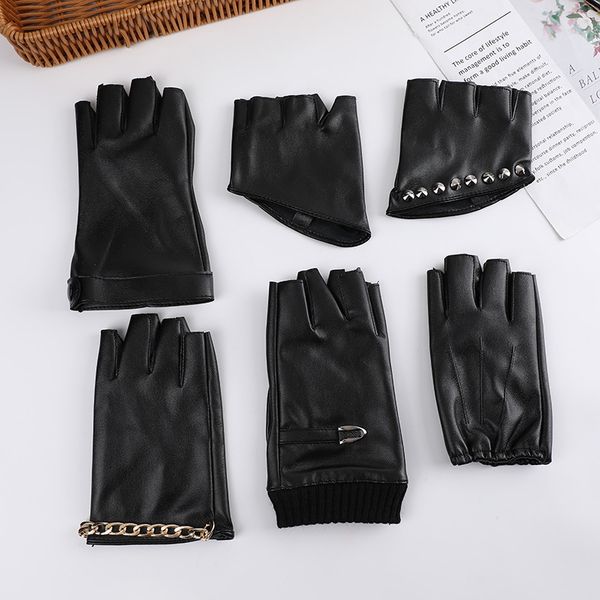 Party Supplies Gothic Party Ärmel Manschette Satin elastische Cosplay Handschuhe Damen Halloween PU Punk Sexy Dinner Performance Hochzeit Handschuhe