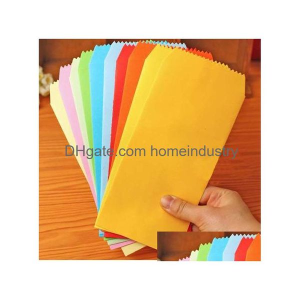 Bolsas de embalagem Novo 5pcs / conjunto Candy Colors Envelope de artigos de papelaria / Gift Office Fashion Style Droke Drop Delivery Business Indust Dh3js