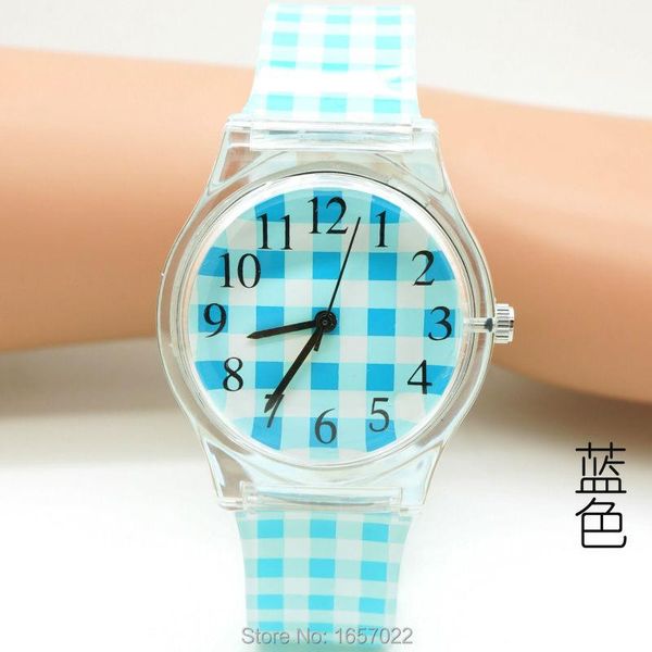 Orologi da polso Moda Donna Lattice Face Orologio da polso al quarzo di alta qualità Studente casual Bambini Tavolo regalo in plastica Movimento importato