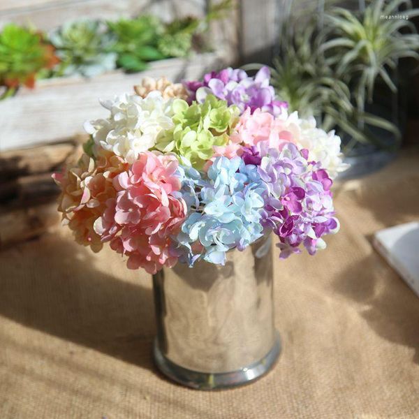 Декоративные цветы 1pc Hydrangea Искусственные для украшения дома