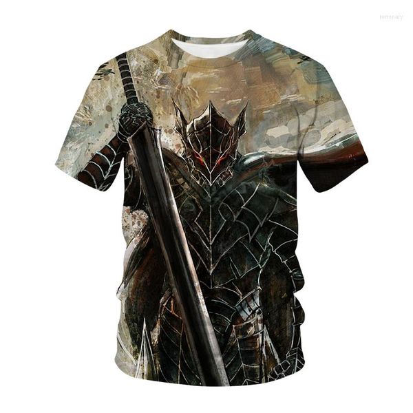 T-shirt da uomo Berserk Manga Shirt Anime Streetwear Uomo Donna Moda T-shirt oversize Bambini Ragazzo Hip Hop Berserker Tees Top Abbigliamento uomo