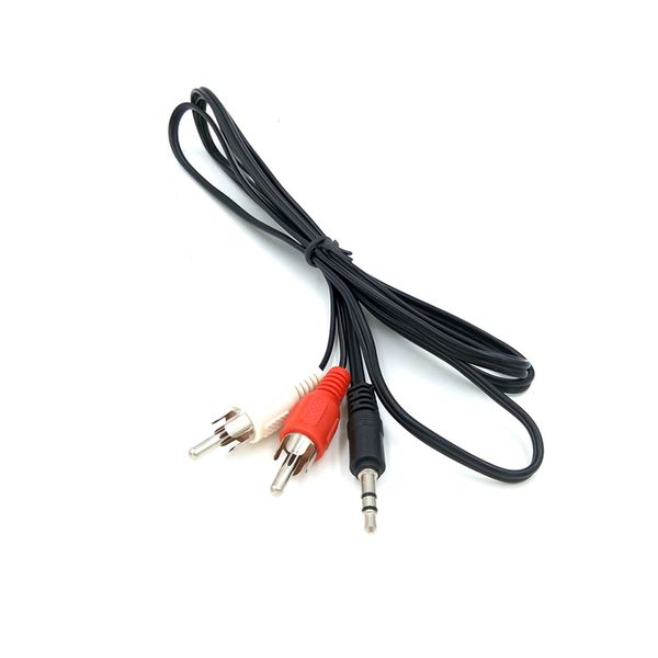 Cabo de áudio 2RCA a 3.5 Cabo de carro RCA RCA de 3,5 mm macho masculino para macho RCA Aux Cable para um fone de fone de ouvido amplificador alto -falante