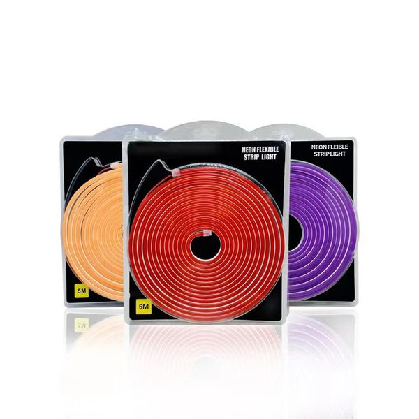 LED NEON FLEX WHITE Light Strings 12V L￢mpadas flex￭veis de faixa ￠ prova d'￡gua LEDs de silicone Luzes de corda para o quarto da cozinha Decora￧￵es externas internas usastar