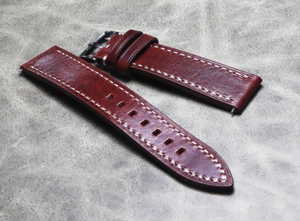 Uhren Bands 18 19 20 22 mm hochwertige ultra-dünne weiche Top-Grade-Kuhlädensgurt für High-End-Mann Frau Echte Ledermarke