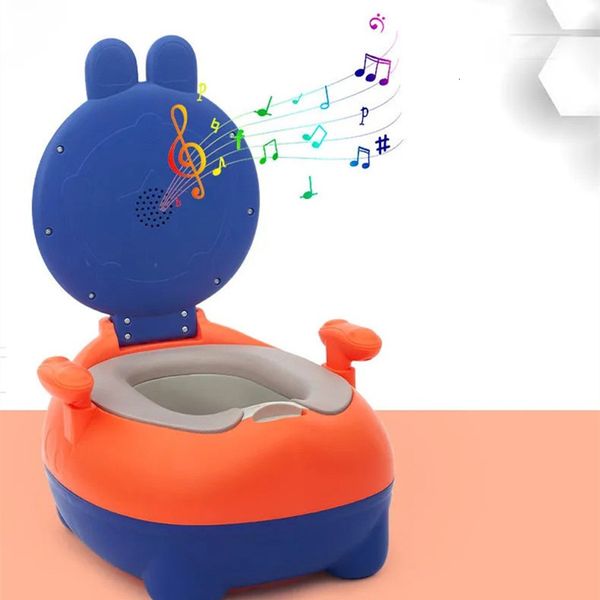 Coprisedili 1-6 anni Vasino per bambini con funzione musicale Baby Travel Toilet Training Seat Vasino portatile Cartoon Boy Girl Vasino 230214