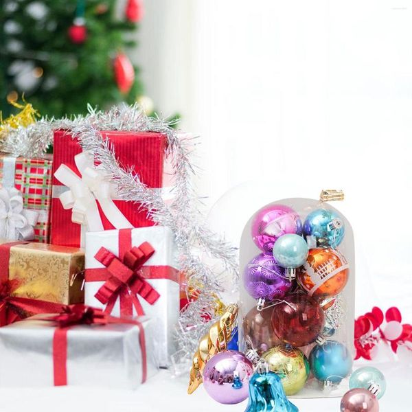 Decorazione per feste Kit pendenti con sfere di Natale Appendere sfere con pendenti Decorazioni per superfici lucide Ornamento Fornitura di bolle Decorazioni per alberi di Natale