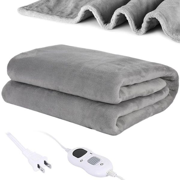 Coperte Flanella Coperta Elettrica Multifunzione Lavabile 6 Livelli di Riscaldamento Spegnimento Automatico Spina USA