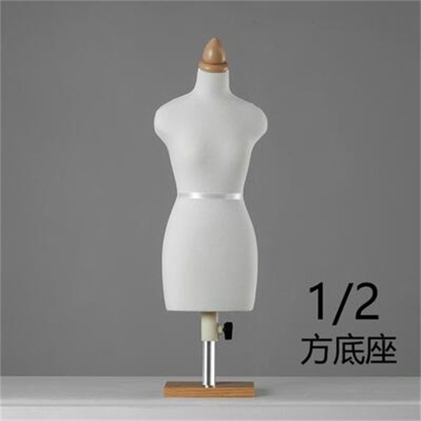 1/2 Cucito Arte Femminile Panno Manichino Torso Legno Bjd Corpo Treppiede Manichino Tracolla Abbigliamento Taglio Can Pin Cattivo E148