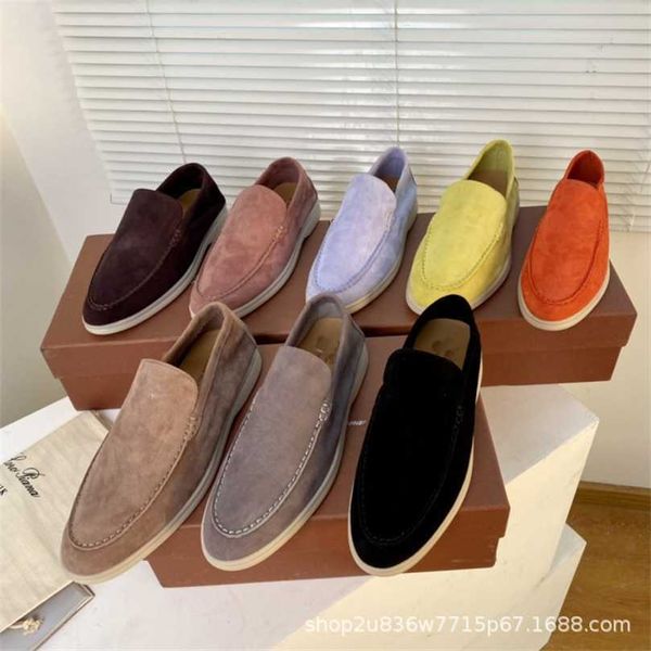 Designer italiano Scarpe Loropiana Primavera e autunno Nuove scarpe LOROPIA LOFO Scarpe fatte a mano LP Slip-on Scarpe pigre Fondo piatto Coppie casual