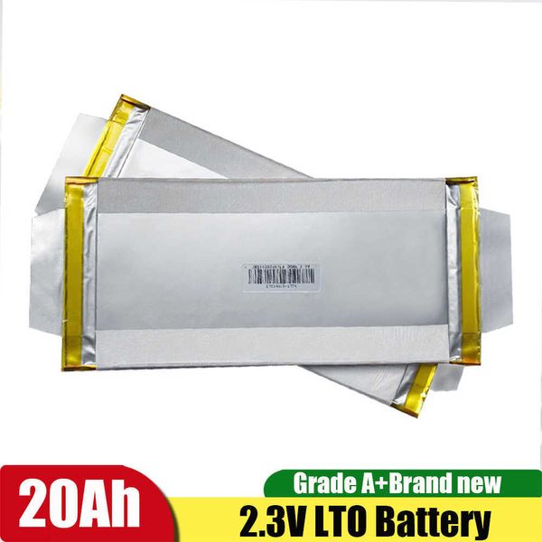 22pcs bolsa células 2.3V 20AH LTO Bateria Litio 2.4V 20AH para DIY Pack Power Tool Storage Segurança personalizada Longa vida útil