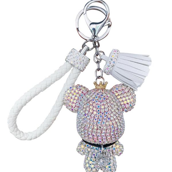 Voller Strass-Stein, süßer Strass-Schlüsselanhänger, Charm-Cartoon-Bär-Anhänger für Damen, Tasche, Auto, Schlüsselanhänger, Handy, edler Schmuck, Accessoires, Mädchen-Geschenke