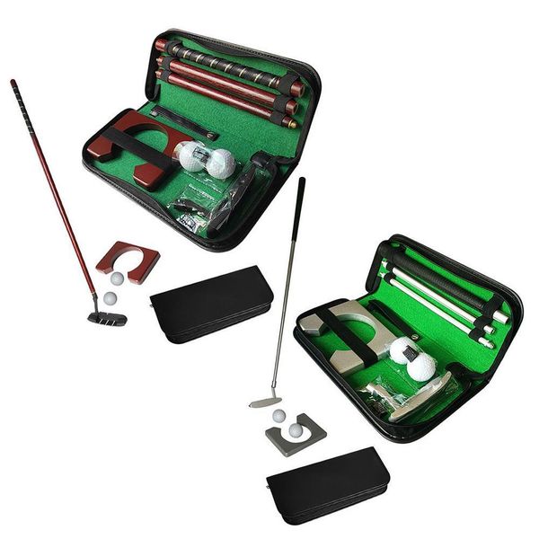 Outros produtos de golfe Golf Putter Conjunto de mini -golfe portátil Kit de prática de equipamentos com bola de putter destacável para o kit de treinador de golfe em IndoorOutdoor 230213