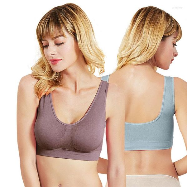 Tanques de mujer 3 uds sujetadores de mujer sujetador sin costuras con almohadillas Bralette Push Up sujetador chaleco inalámbrico moda activa ropa interior de talla grande