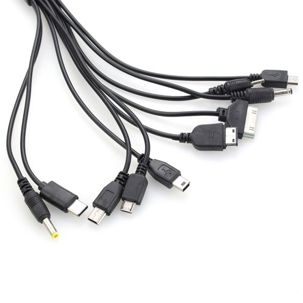 Universal USB para Multi Plug Coble Charge Cable 10 em 1 linha de linha de dados para Xiaomi Samsung LG Nokia