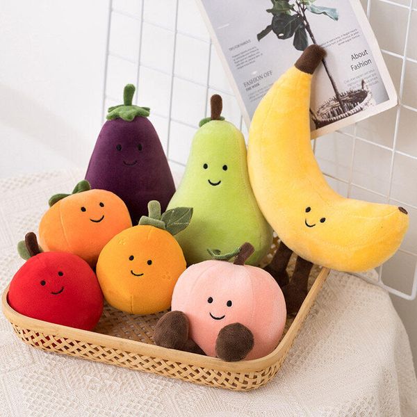 Creativo Banana Peluche Bambole Giocattoli Pesca Melanzana Pera Cuscino Frutta Festa Bambola Regalo per bambini LT0003