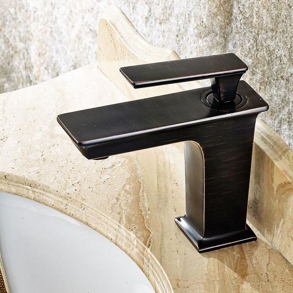 Torneiras de pia do banheiro Óleo de bronze Bronze Orb Black Bath Bath Bath Bath Basin Mixer Tap Water 22a1331a