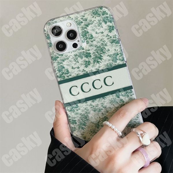 Дизайнерский чехол для iPhone 14 13 12 11 Pro Max Flower Clear Fitted Case Water Prostaint Pashion Luxury Phone Cover