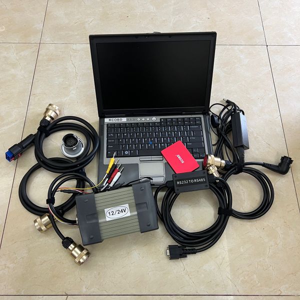 Hochwertiges MB Star C3 Multiplexer-Diagnosetool, 120 GB Super SSD, Fast Spee D630 Laptop, 4G-Kabel, kompletter Satz, sofort einsatzbereit, 12 V, 24 V, PKW, LKW