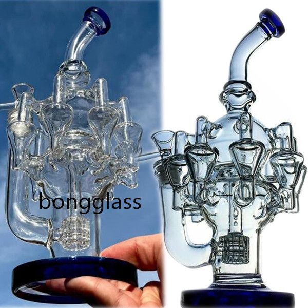 Matrix Perc Glaswasser Bongs Shisa Klein Recycler Dab Rigs Dicke Wasser Bongs Rauchrohr Kopfglas Bong