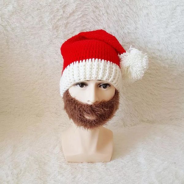 Beretti compra cappello regalo falsa barba di barba natalizi autunno e inverno fatti a mano unisex