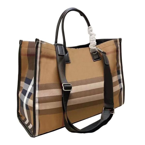 Designer di lusso di alta qualità Shopping bag di grande capacità Borse da donna Borse di tela Borsa di moda Lettera Plaid in pelle Crossbo240Z