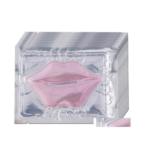 Outros itens de beleza de sa￺de Gold Col￡geno M￡scara labial hidratante Nourish Pad Gel umidade Ess￪ncia Lips Aperfei￧oamento Produtos de Cuidados 50p DHJO0