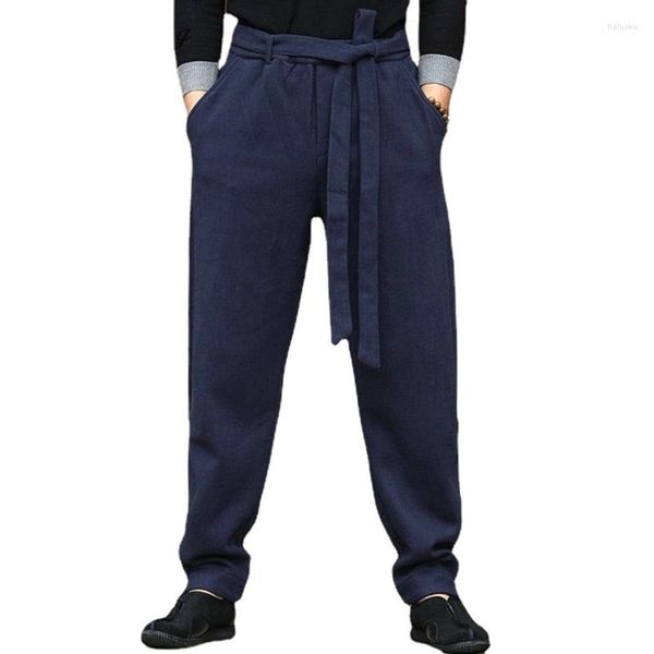 Abbigliamento etnico Pantaloni uomo cinese tradizionale Abbigliamento uomo uomo orientale V2918