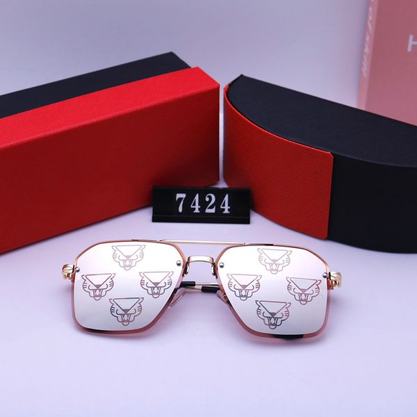 2023 Mens Designer Sunglasses UV400 Proteção Golden Masculino e Feminino Metal Sun Óculos Escudo Retro Moda Quadros Sun Eyeglasses