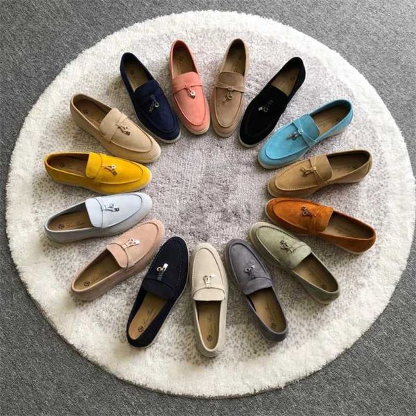 Designer Loropiana Walk-Schuhe, Loafer-Schuhe, Freizeitschuhe im britischen Stil, mit Lazy-People-Schuhen, Quasten-Schnalle, Beanie-Schuhe