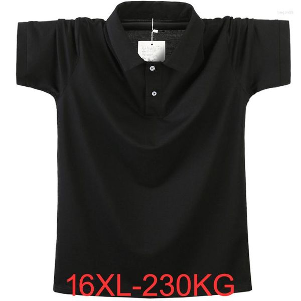 Tamanho das camisetas masculinas mais 16xl 230kg homens polo-shirts de manga curta de verão casual camisetas super grandes 68 70 72 74 76 66