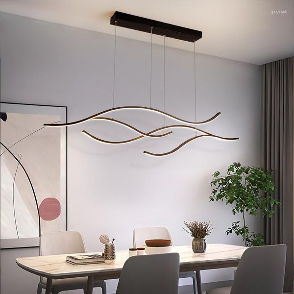 Подвесные лампы современный минимализм светодиодные лампы для столовой кухонная барная батон