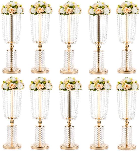 decorazione alta 50 cm/110 cm cristallo acrilico matrimonio strada piombo tavolo supporto per fiori candeliere centrotavola decorazione di nozze per feste di eventi